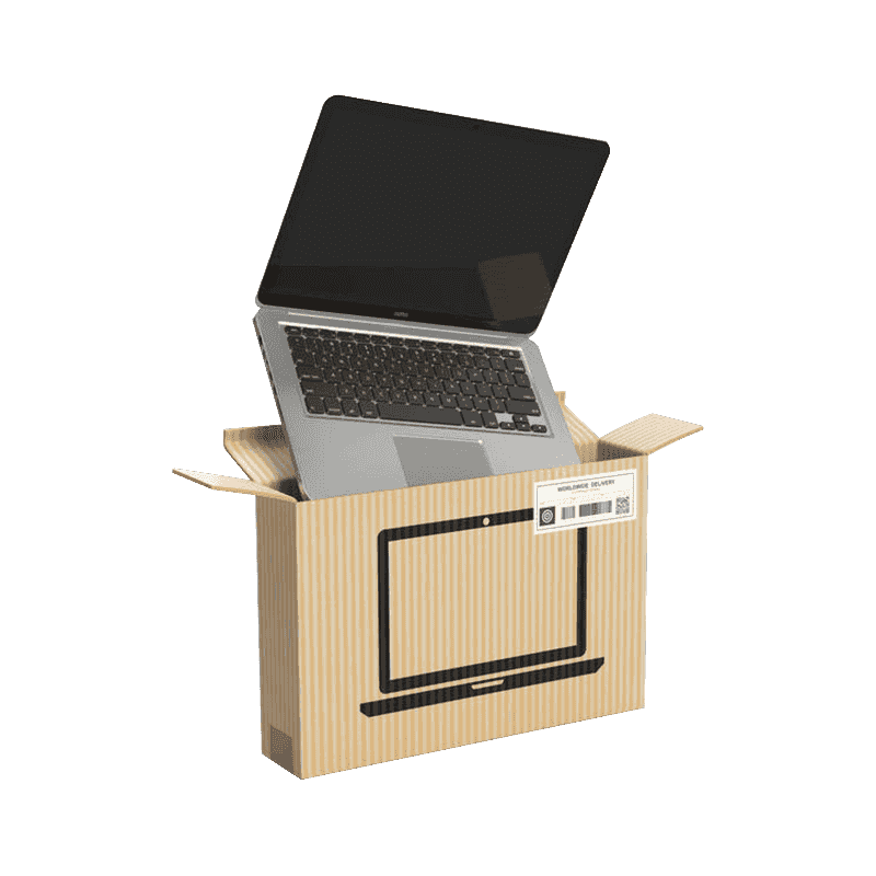Hộp đóng gói máy tính xách tay dạng sóng