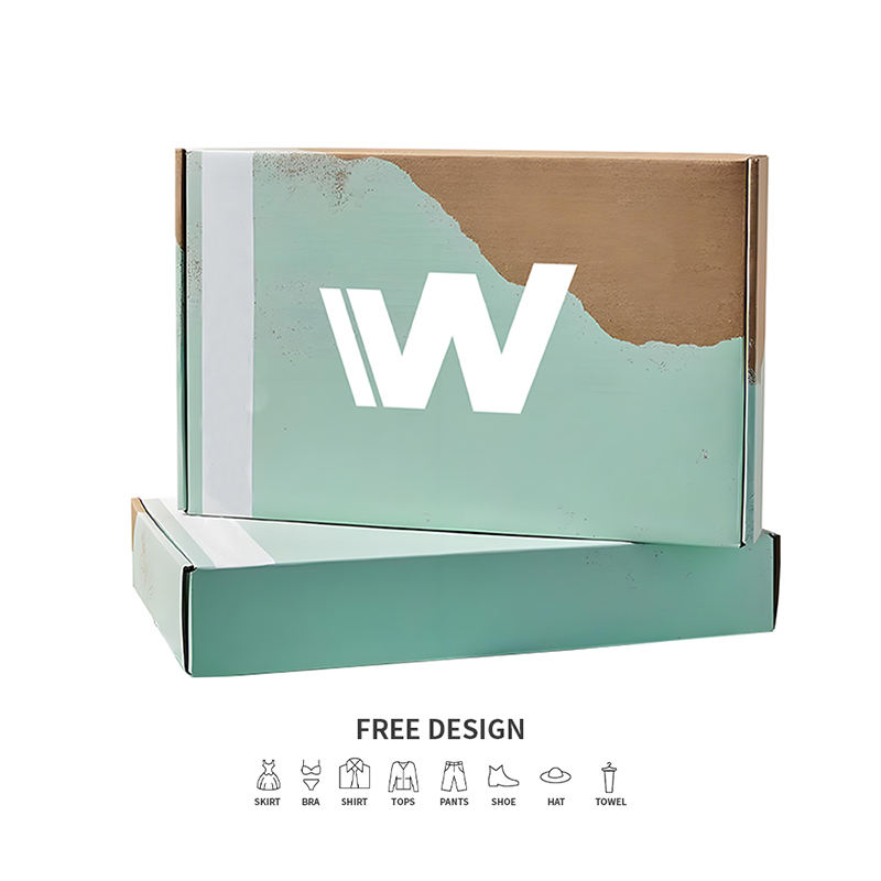 Hộp đóng gói quần áo sóng Teal