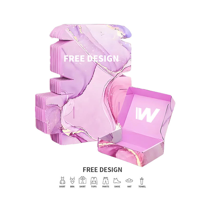 Hộp đóng gói quần áo bằng đá cẩm thạch màu tím