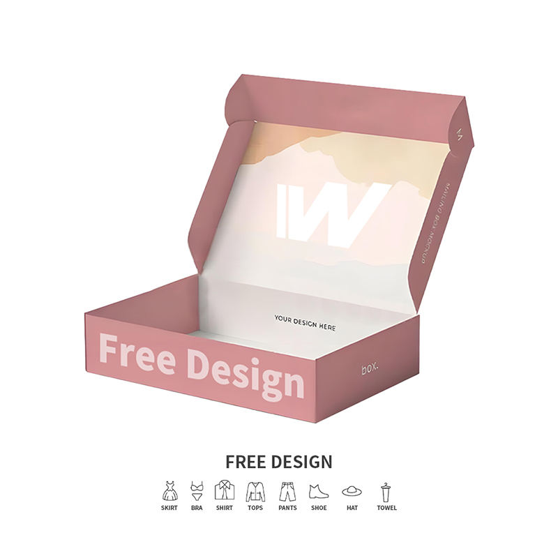 Hộp đóng gói quần áo tôn mềm màu hồng