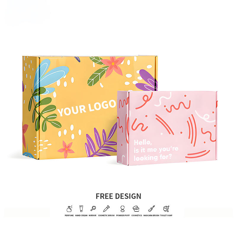 Hộp bao bì mỹ phẩm sóng tự nhiên đầy màu sắc