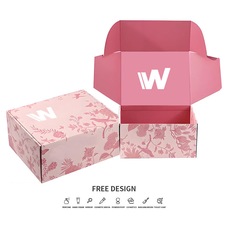 Hộp bao bì mỹ phẩm dạng sóng và hoa