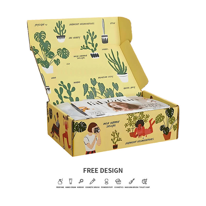 Cây trồng trong chậu vui nhộn Hộp đóng gói mỹ phẩm dạng sóng