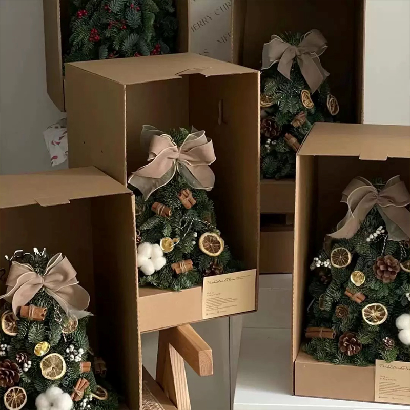 Hộp quà tặng hoa màu nâu đồng nhất